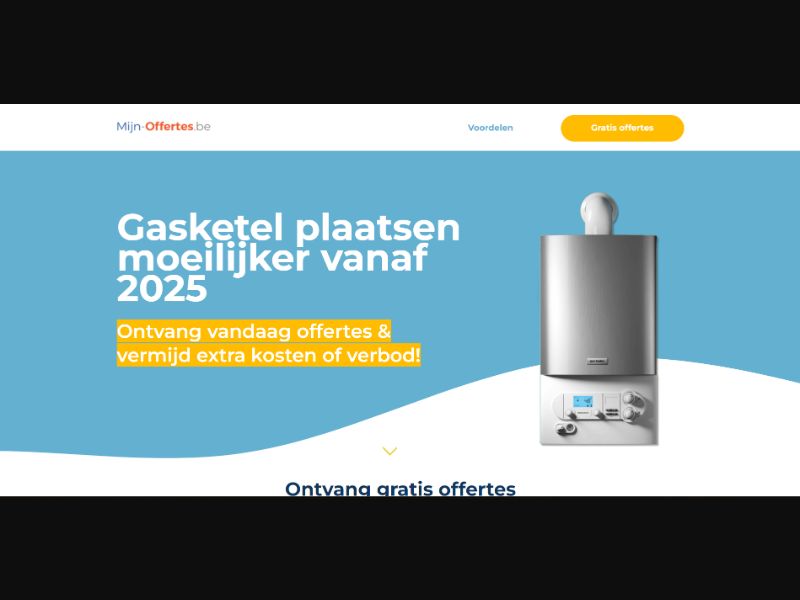 [WEB+MOB] Mijn-Offertes – Installing a gas boiler will be more difficult from 2025 /BE(NL) SOI [Approval Required]