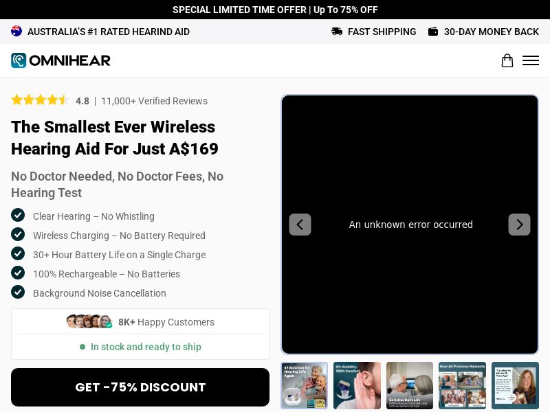 ! NEW OFFER - Omnihear Hearing aids - DTC [AU] (Social,Banner,Native,Push,SEO,Search,Brand Bidding) - CPA
