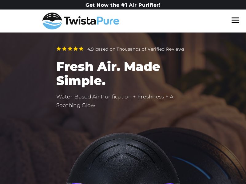 ! NEW OFFER - TwistaPure Air Purifier - Product Page [US,UK,AU] (Social,Banner,Native,Push,SEO,Search,Brand Bidding) - CPA