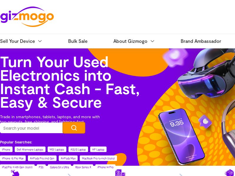 Gizmogo: Sell Old/Used & Broken Electronics for Cash! - US