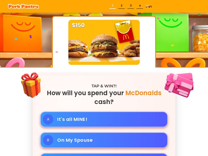 PerkPantry McDonalds $150