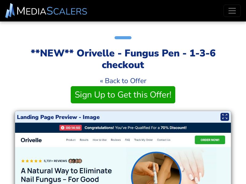 Orivelle - Fungus Pen - 1-3-6 checkout {+Advertorial, DTC, Multi-Lang, Alt-Landers} (Event Tracking) [US, DE, CA, AU, UK, FR, IL, +233 More]