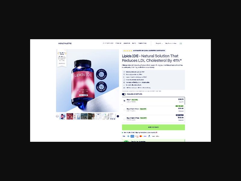 Healthletic - Lipids Cholesterol Management - CPS (US,CA,AU)