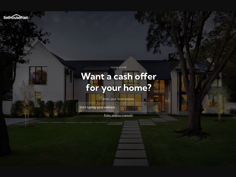 SellHouseFast.com - Address-Personalized Cash Home Offers - CPL - Desktop & Mobile [US]