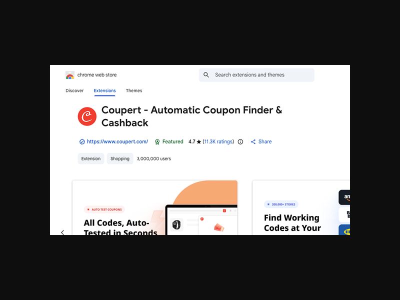 Coupert - Coupon Finder Chrome Extension - CPA (US,UK,DE + more)