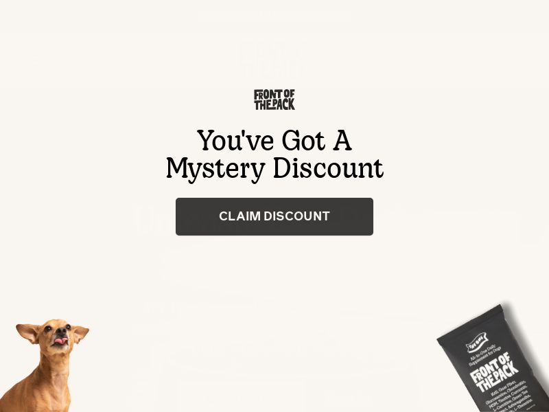 Front of the Pack: 40% OFF Taster Pack for Your Dog! - US