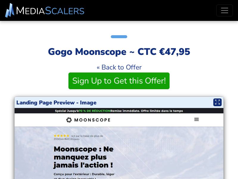 Gogo Moonscope ~ CTC €47,95 {+DTC, Alt-Landers} (Event Tracking) [FR]