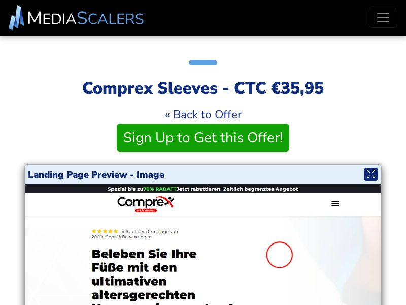 Comprex Sleeves ~ CTC €35,95 {+Advertorial, DTC, Alt-Landers} (Event Tracking) [DE, AT]