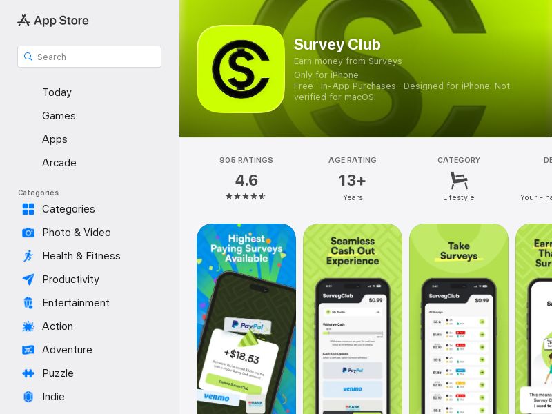 Survey Club - US - MultiReward - iOS - Paid Search, Social (Pre-approval Required)