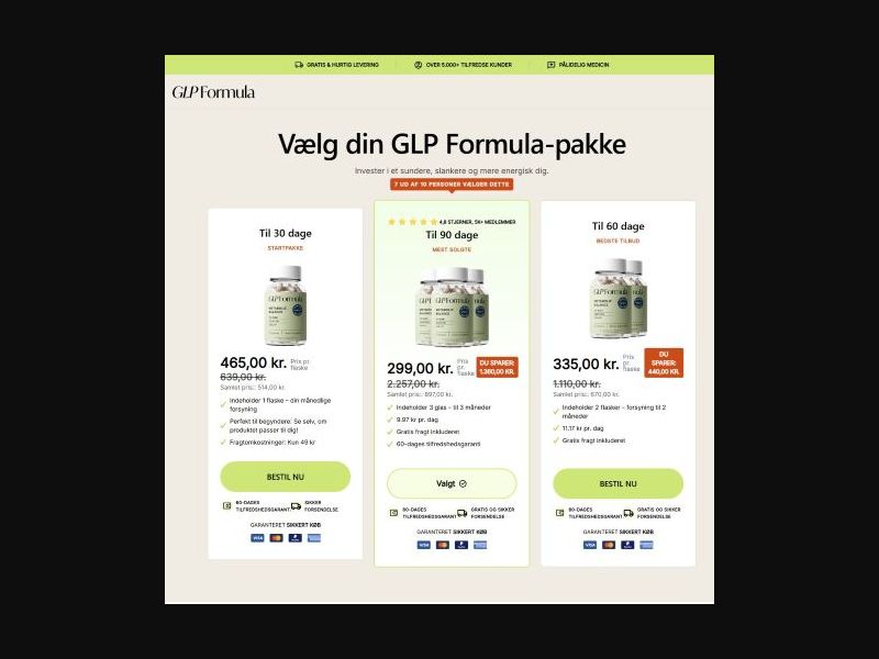 GLP Formula - Diet [DK] (Banner,Native,Social,Search,SEO,Brand Bidding) - CPA 