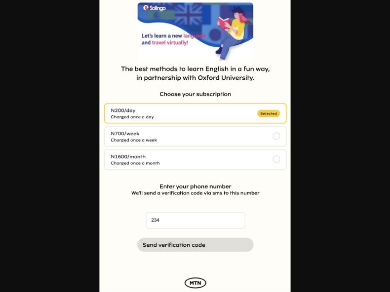 34789 - NG - [MOB] - Infinite Plus - MTN - Non-billable - 2 clicks