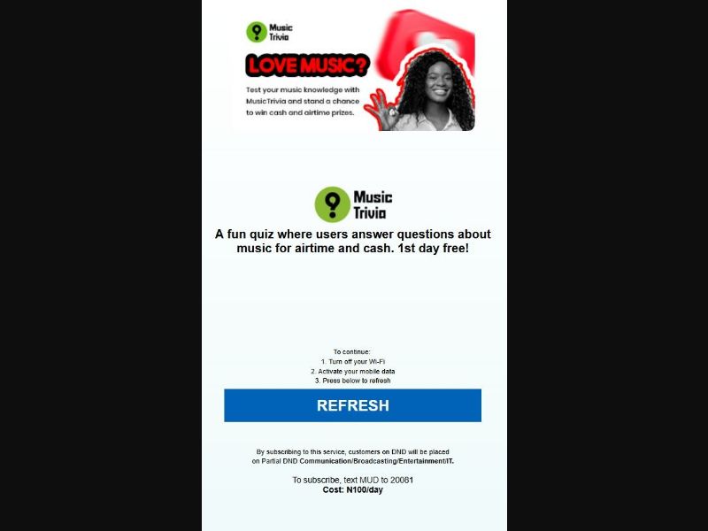 37378 - NG - [MOB] - Music Trivia Secure D - Airtel - 2 Click