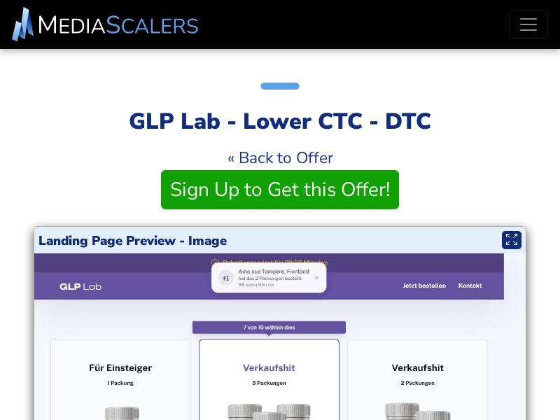 GLP Lab - Lower CTC - DTC (Event Tracking) [DE, AT]