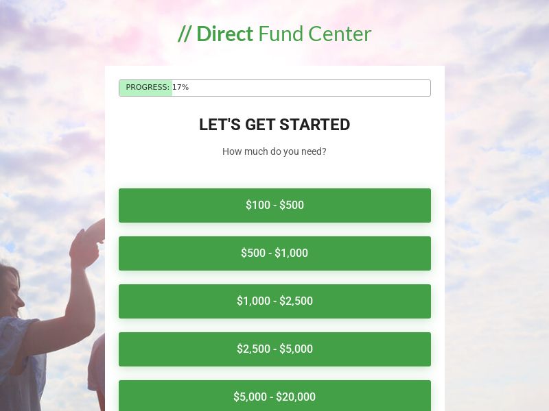 Direct Fund Center - Loans up to $50k - RevShare | US