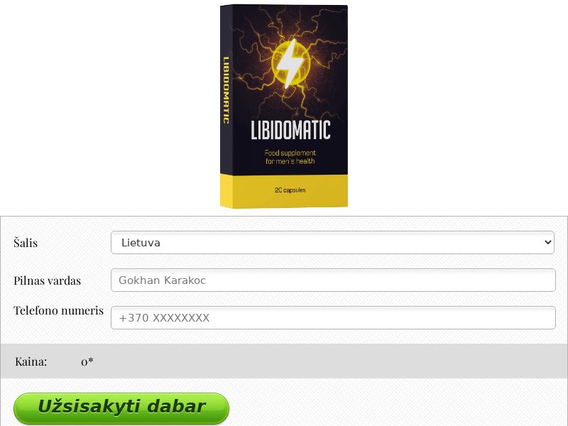Libidomatic caps N20 free LT - potency and prostatitis