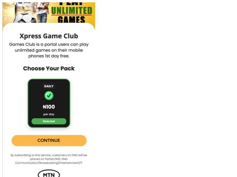 Xpress Game Club MTN