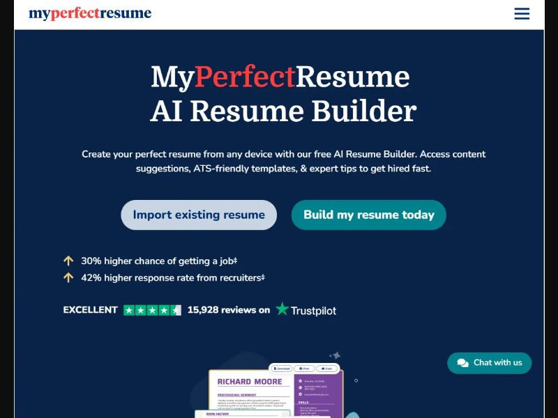 MyPerfectResume - CPA - Desktop & Mobile [US & International]