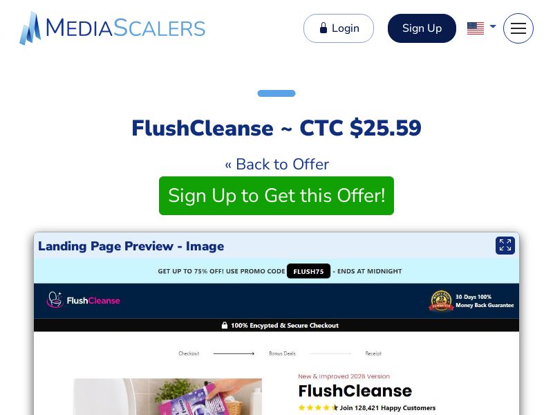 FlushCleanse ~ CTC $25.59 {+DTC, Alt-Landers} (Event Tracking) [US]
