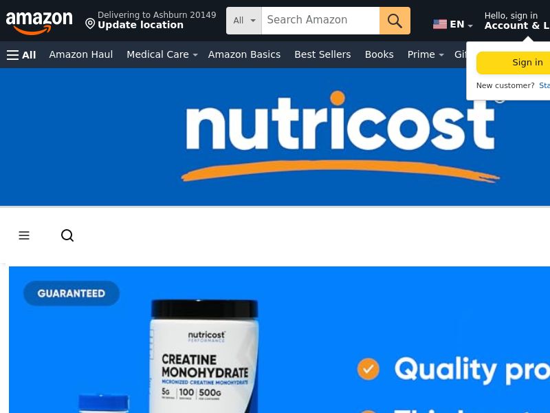 Amazon Seller Nutricost US
