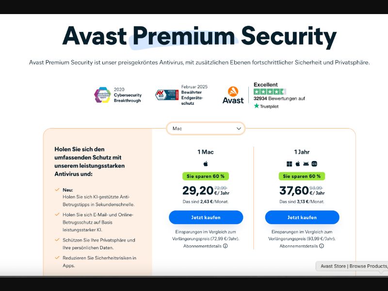 DE - Avast Premium Security 60% Off