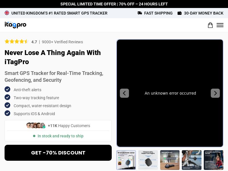 ! NEW OFFER - iTagPro GPS Air Tag - DTC [UK] (Social,Banner,Native,Push,SEO,Search,Brand Bidding) - CPA