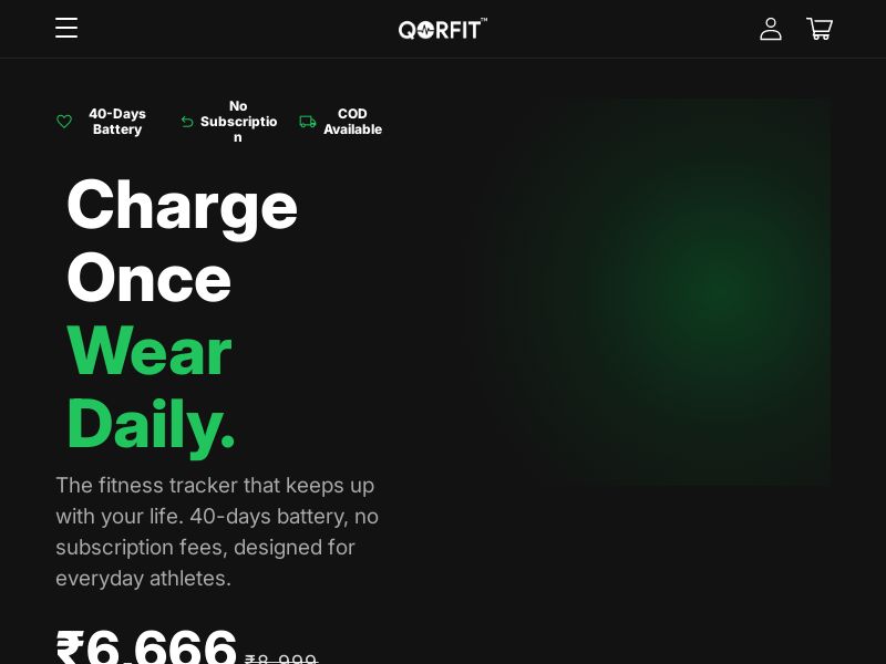 Pulse Smart Health Tracker by QORFIT CPA - India