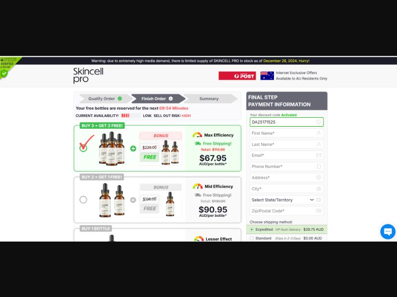 [WEB+MOB] Skincell Pro (Checkout) /AU [CPS] *FB Pixel* [Approval Required]