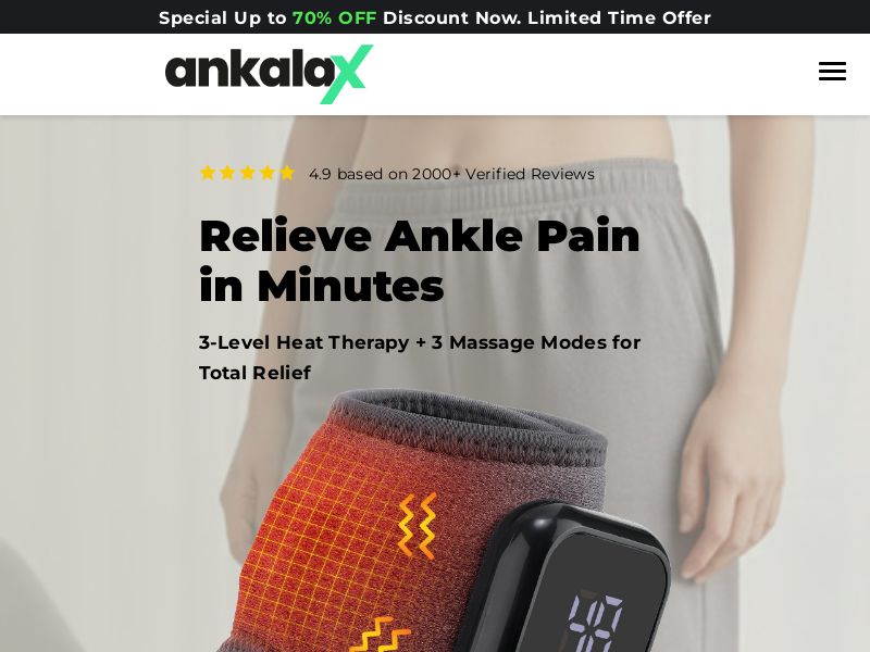 ! NEW OFFER - Ankalax Ankle Pain - DTC [US] (Social,Banner,Native,Push,SEO,Search,Brand Bidding) - CPA