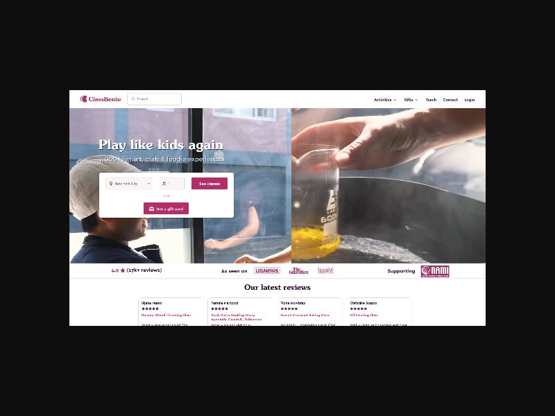 ClassBento - Creative Workshops & Experiences - RevShare (US)