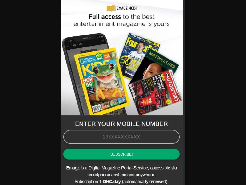 38271 - GH - [MOB] - Telemagz - Telecel - Non Billable - 1 Click