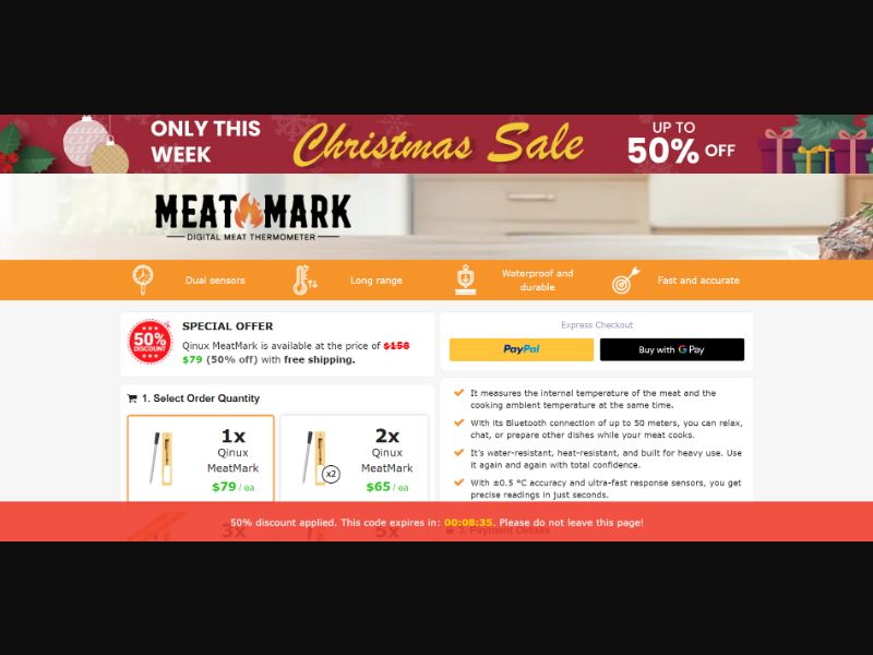 [WEB+MOB] Qinux MeatMark – Digital Meat Thermometer /International (116 GEOs) CPS *FB/TT/Google/Taboola Pixel* [Approval Required]