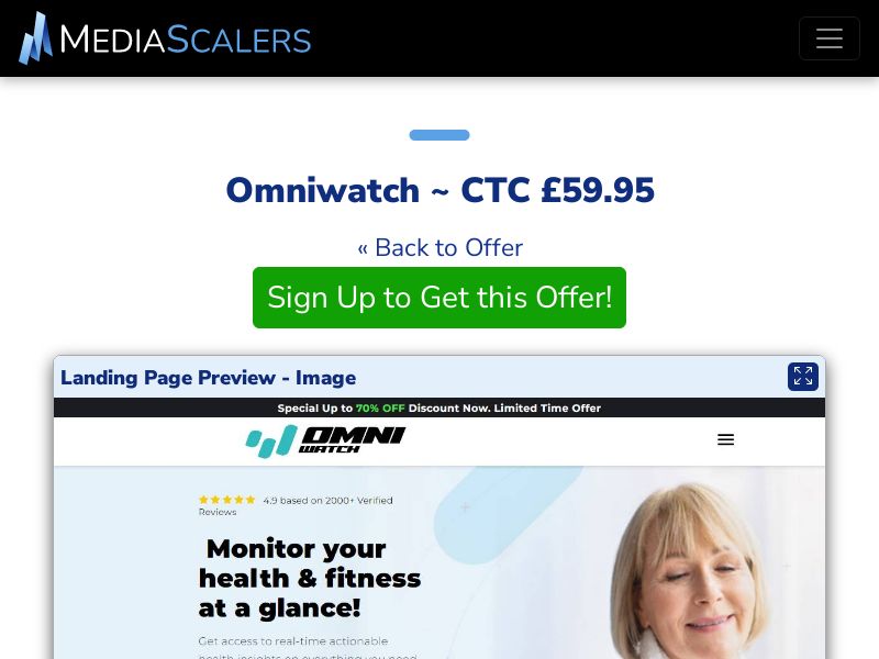 Omniwatch ~ CTC £59.95 {+Advertorial, DTC, Alt-Landers} (Event Tracking) [UK]