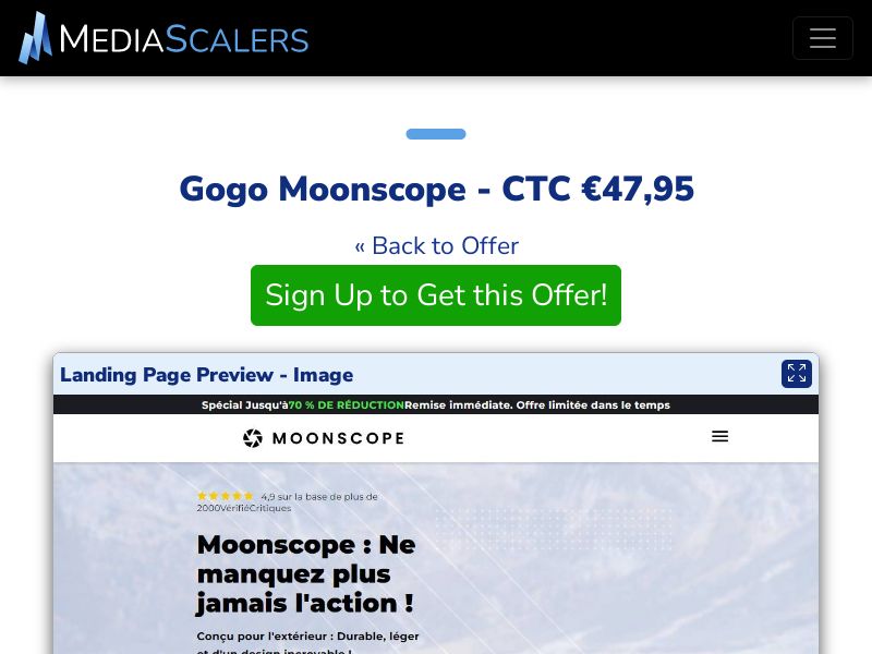 Gogo Moonscope - CTC €47,95 {+DTC, Alt-Landers} (Event Tracking) [FR]