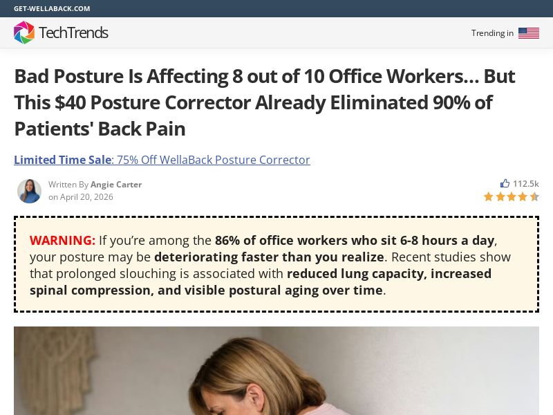 ! NEW OFFER - WellaBack Posture Corrector - Advertorial [INTL] (Social,Banner,Native,Push,SEO,Search,Brand Bidding) - CPA