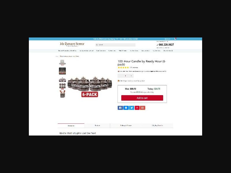 Ready Hour - 100-Hour Candle - RevShare (US)