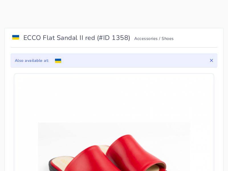 ECCO Flat Sandal II red