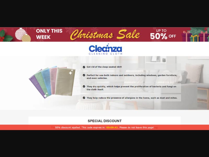 [WEB+MOB] Qinux Cleanza – Cleaning Cloth /International (112 GEOs) CPS *FB/TT/Google/Taboola Pixel*