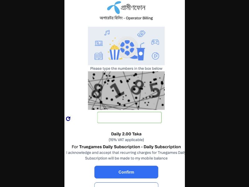 36831 - BD - [MOB] - True Games - Grameenphone - PIN