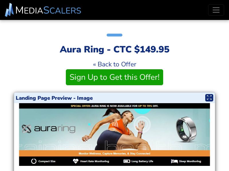 Aura Ring - CTC $149.95 {+DTC} (Event Tracking) [US]
