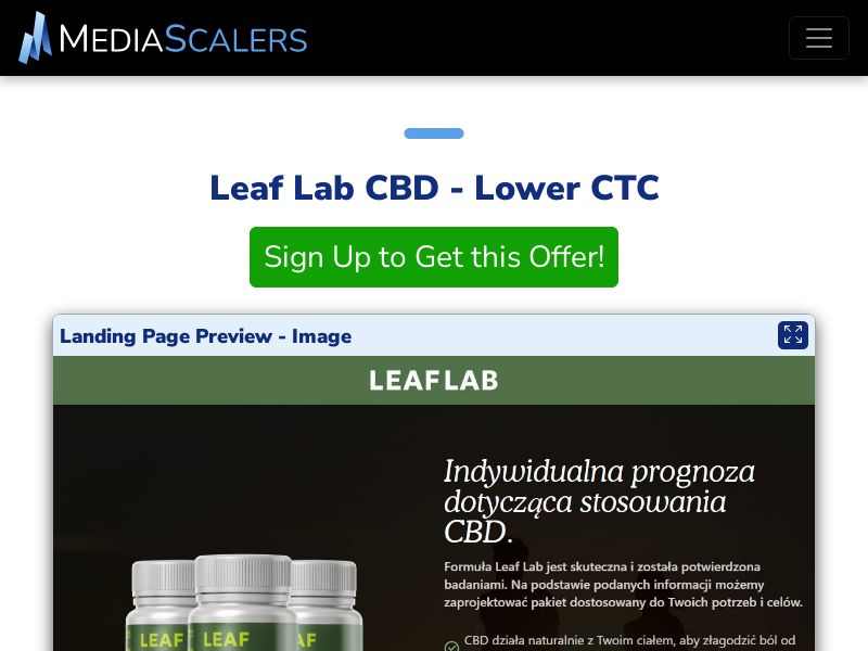 Leaf Lab CBD - Lower CTC (Event Tracking) [PL]