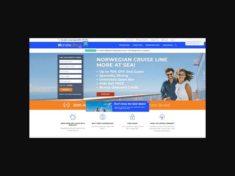 CruiseDirect - Booking Platform- RevShare (WW)