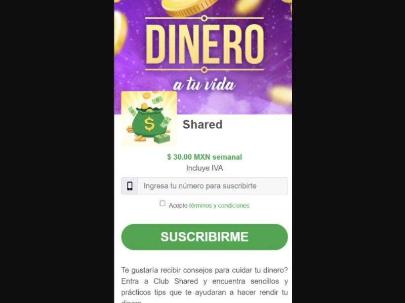 34772 - MX - [MOB] - Dinero a tu Vida - Telcel - 2 Clicks