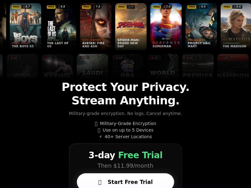 FlickVPN CPT: US UK SA IL AU DE FR iOS