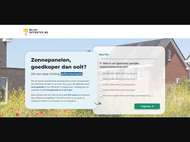 [WEB+MOB] Mijn-Offertes – Solar panels, cheaper than ever? v1 /BE(NL) SOI [Approval Required]