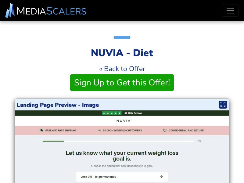 NUVIA - Diet {+DTC, Quiz} [UK]
