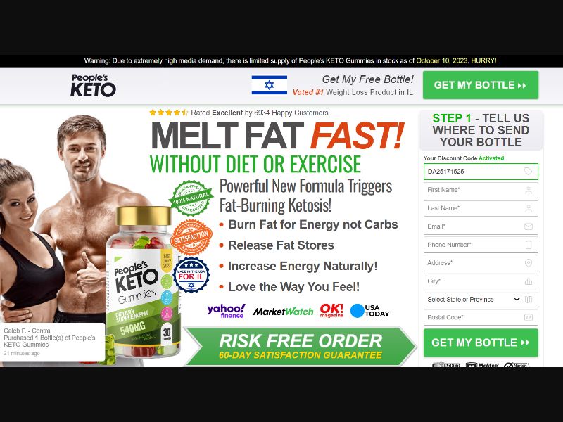 [WEB+MOB] Peoples KETO Gummies /IL CPS *FB Pixel* [Approval Required]
