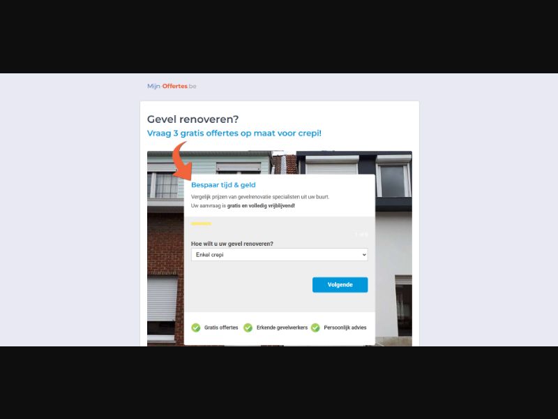 [WEB+MOB] Mijn-Offertes – Facade renovation: Insulation and a modern look /BE(NL) SOI [Approval Required]