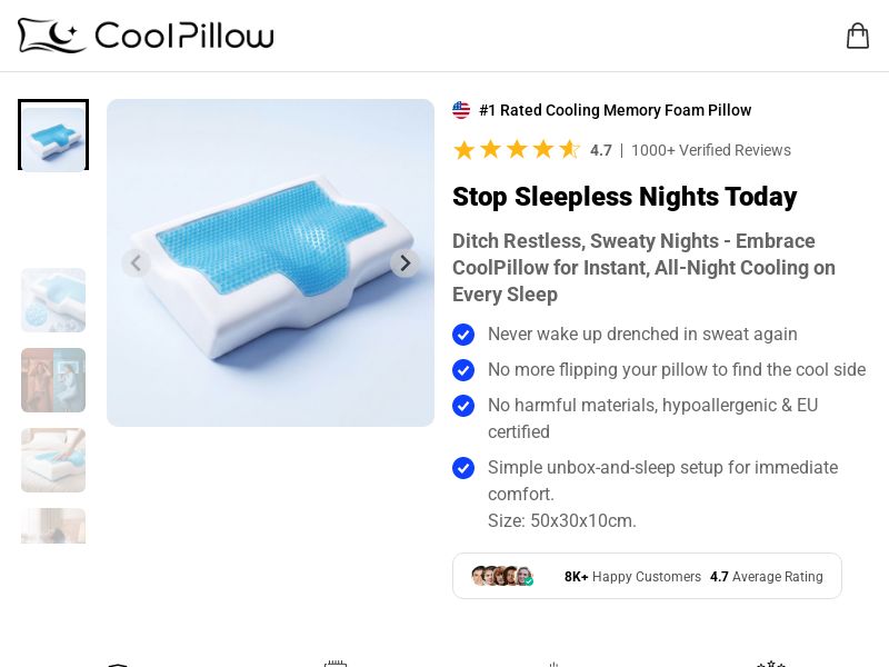 CoolPillow - DTC [US,UK,DE,AT] (Social,Banner,Native,Push,SEO,Search,Brand Bidding) - CPA