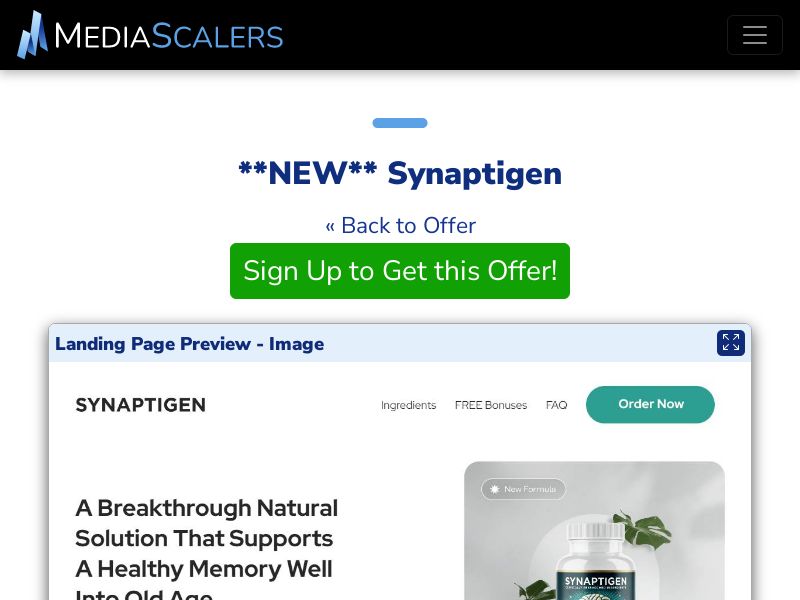 Synaptigen {+VSL, TSL, DTC} [US, CA, AU, UK, NZ, IE]