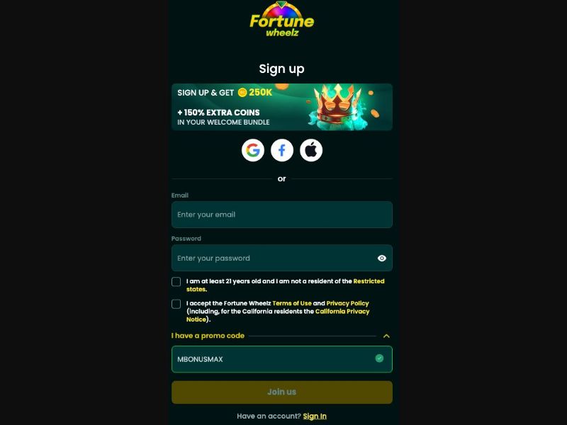 33337 - US - [WEB+MOB] - FortuneWheelz Social Casino - FTD